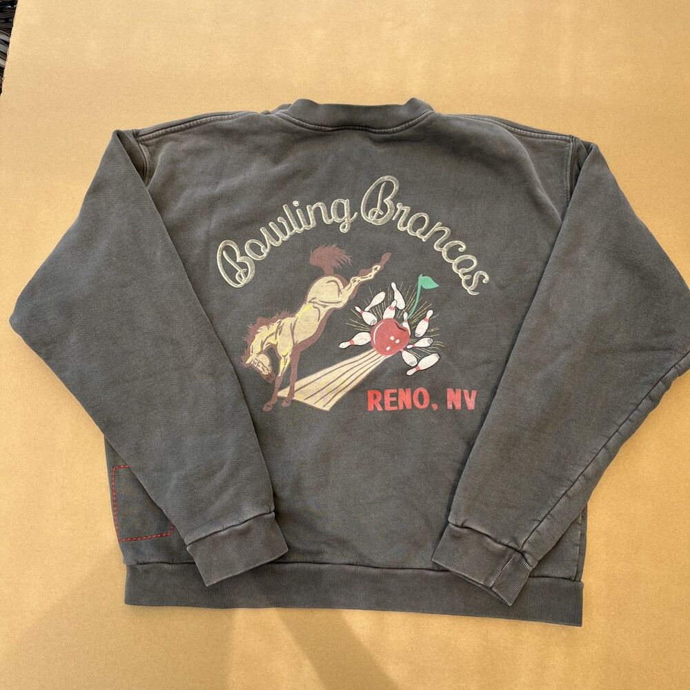 Cherry LA Los Angeles Bowling Broncos Reno NV Sweatshirt California M Grey